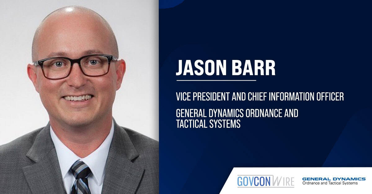Jason Barr. The GD OTS VP and CIO will lead the strategic direction of enterprise technology.
