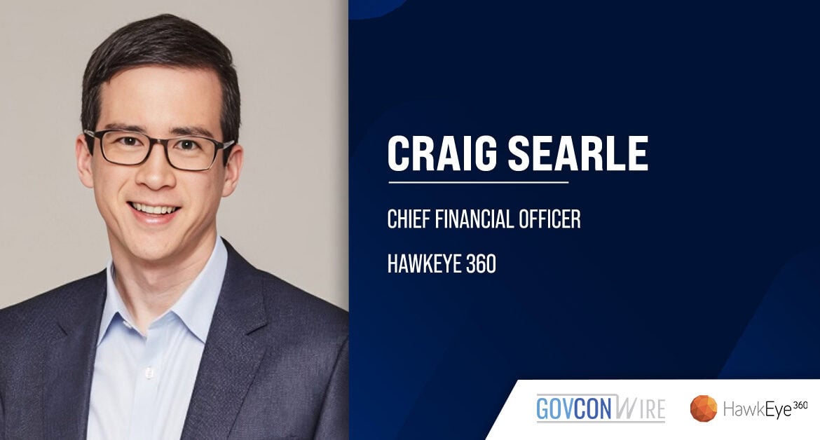 Craig Searle. HawkEye 360 names Craig Searle as chief financial officer.