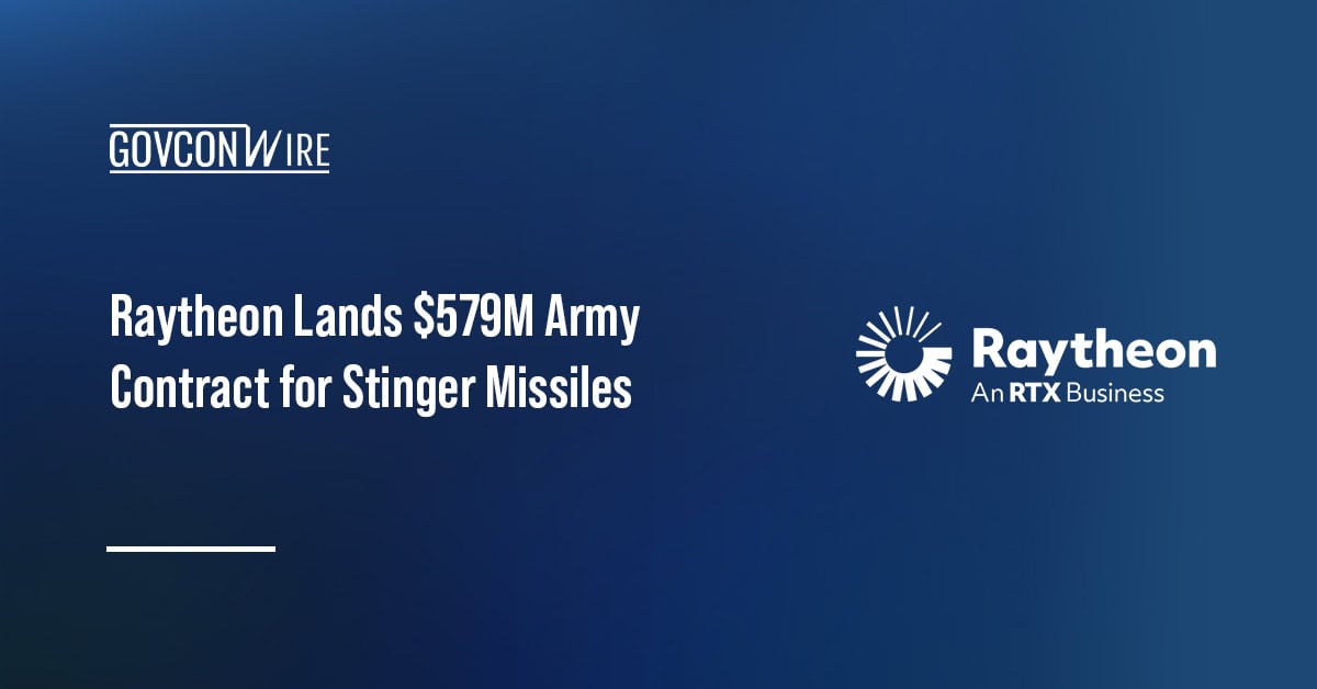Raytheon logo. RTX business Raytheon was awarded a U.S. Army contract to deliver Stinger missiles and related equipment.