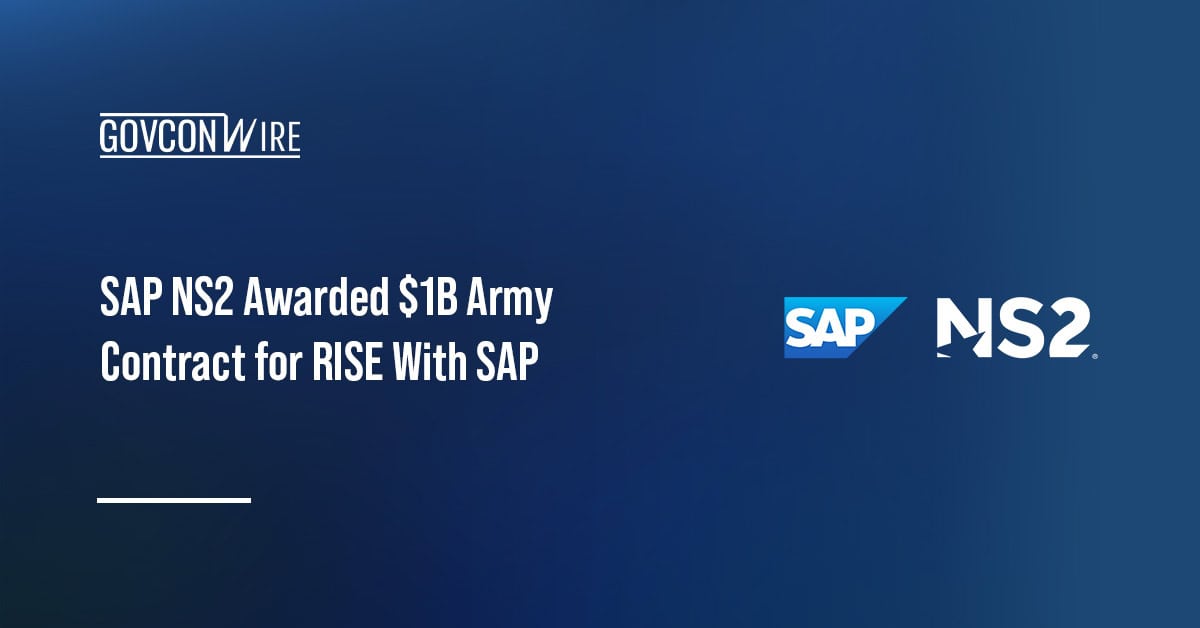 SAP NS2 logo. SAP NS2 was awarded a contract to provide the U.S. Army access to its RISE with SAP portfolio.