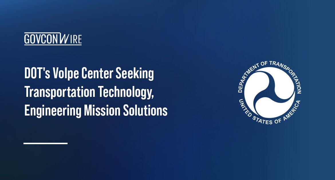 Department of Transportation logo. The DOT issued a notice for its planned procurement of engineering and technology support