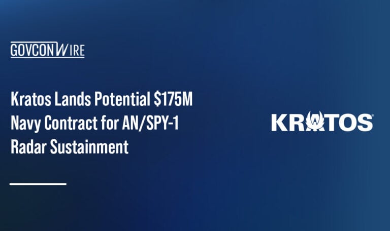 Kratos logo. Kratos wins Phase 1 contract to develop sustainment for U.S. Navy’s AN/SPY-1 radar systems.