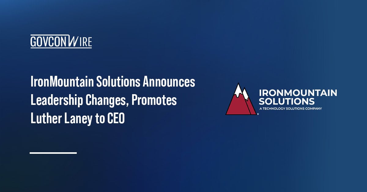 IronMountain Solutions logo. IronMountain names Luther Laney as CEO and announces two other executive appointments.