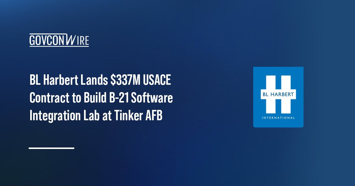 BL Harbert Lands $337M USACE Contract to Build B-21 Software Integration Lab at Tinker AFB BL Harbert International's logo. BL Harbert won a new construction contract from USACE