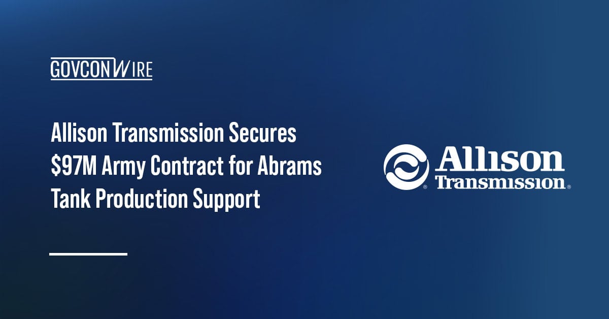 Allison Transmission logo. Allison receives a $97 million Army contract to provide new and upgraded transmissions for Abrams.