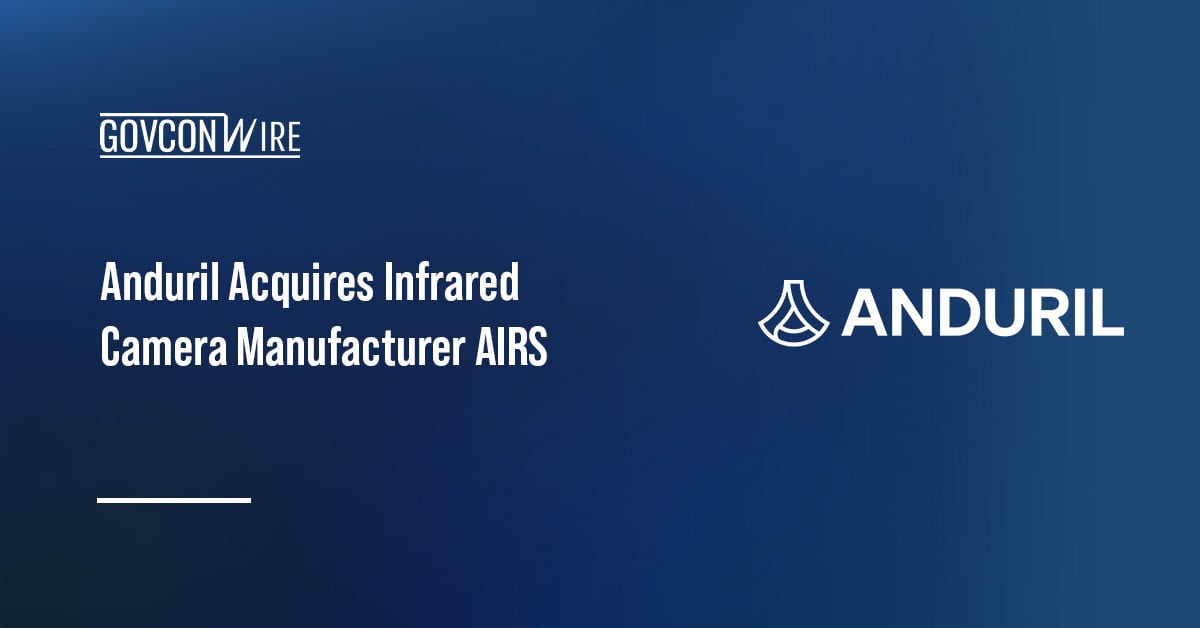 Anduril Acquires Infrared Camera Manufacturer AIRS Anduril Industries logo. Anduril acquired AIRS, a manufacturer of cooled infrared cameras.