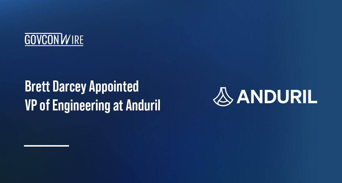 Anduril VP Brett Darcey. Brett Darcey has been appointed vice president of engineering at Anduril Industries.