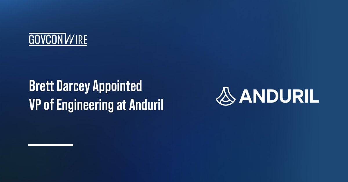 Anduril VP Brett Darcey. Brett Darcey has been appointed vice president of engineering at Anduril Industries.