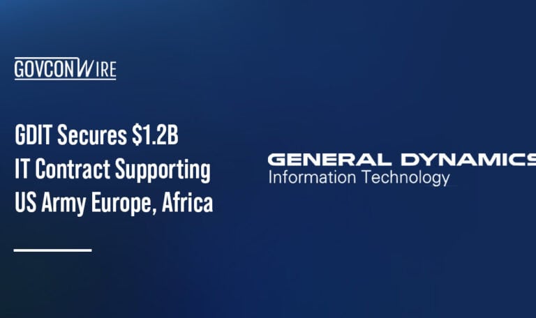 General Dynamics Information Technology logo. GDIT secured an EMITS 2 task order to support xU.S. Army Europe and Africa.