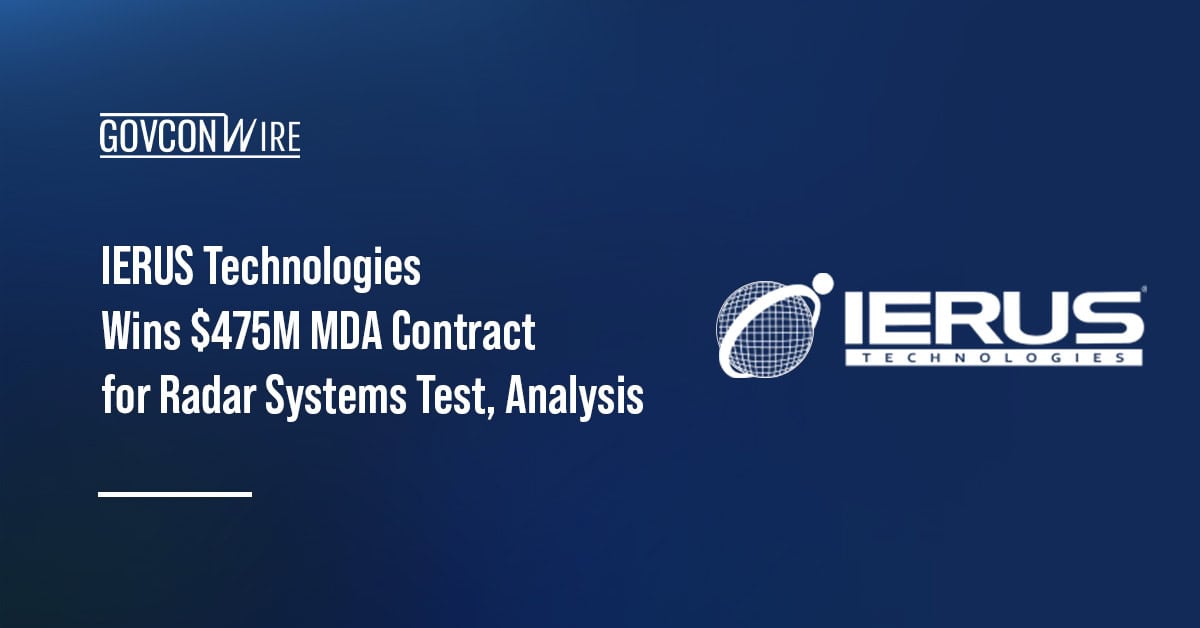 IERUS Technologies logo. IERUS wins a $475M MDA contract to support the Missile Defense System.