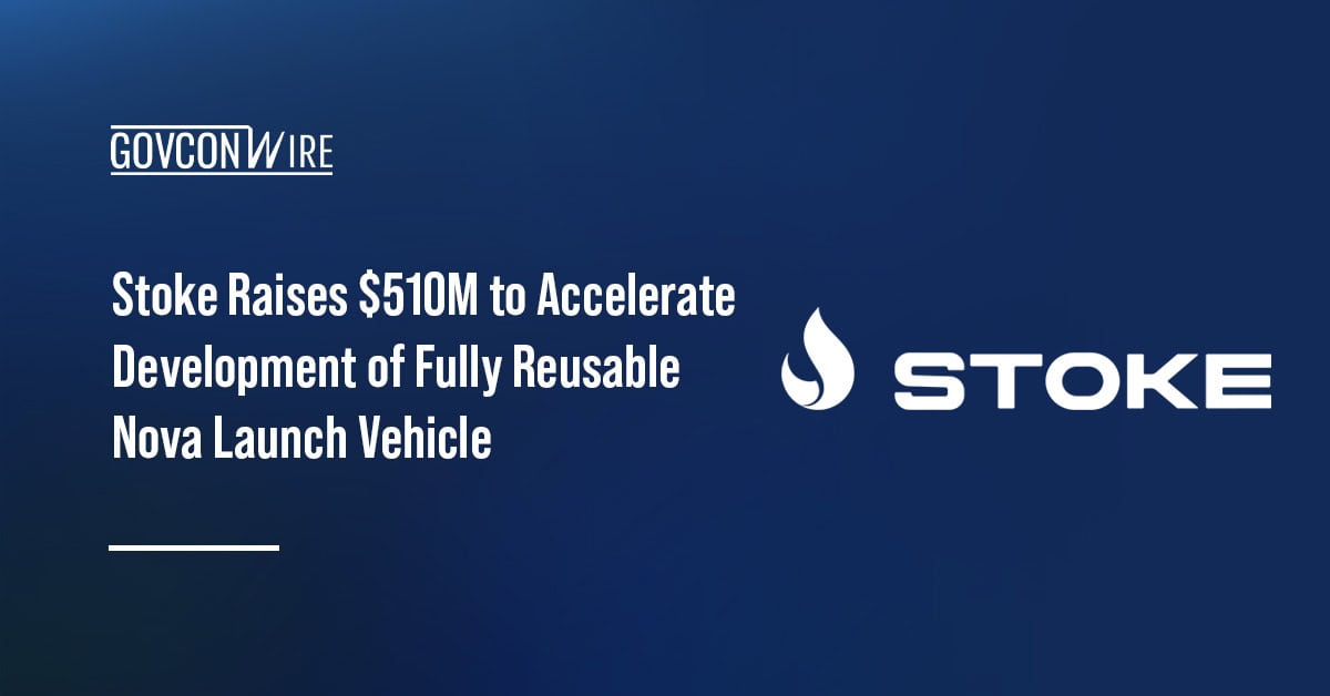 Stoke Space logo. Stoke raises $510 million in a Series D funding round to accelerate Nova launch vehicle development.