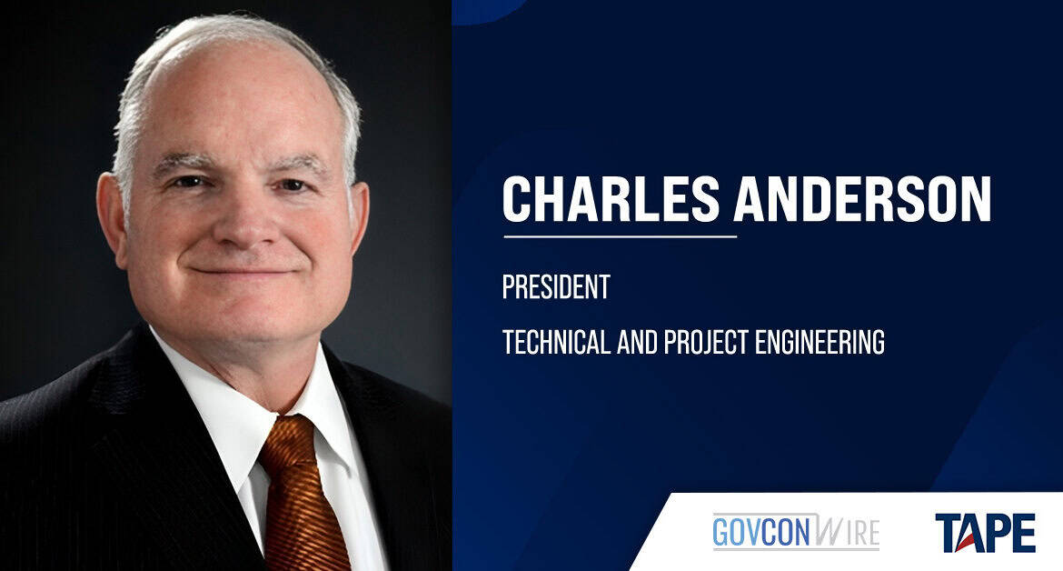 TAPE President Charles Anderson. Technical and Project Engineering has promoted Charles Anderson from COO to president.